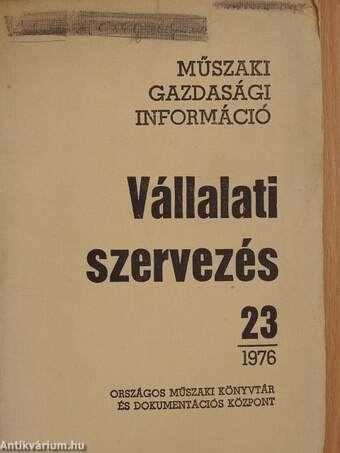 Vállalati szervezés 1976/23.