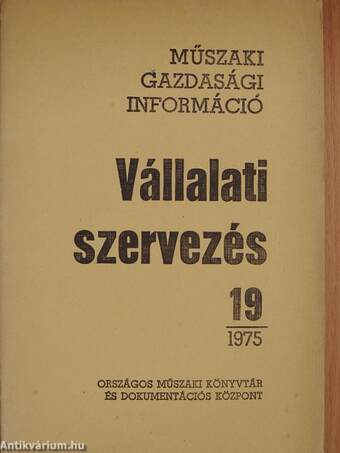 Vállalati szervezés 1975/19.