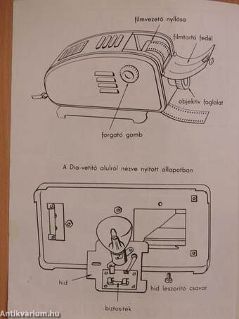 Diafilm vetítő készülék kezelési utasítása