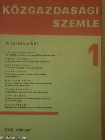 Közgazdasági Szemle 1983. január-december I-II.