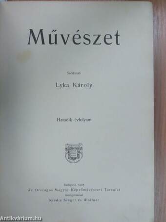 Művészet 1907/1-6.