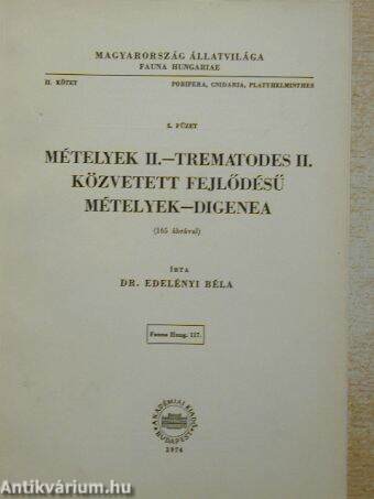 Mételyek II.-Trematodes II.