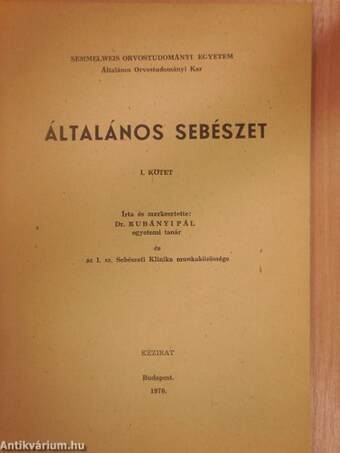 Általános sebészet I.