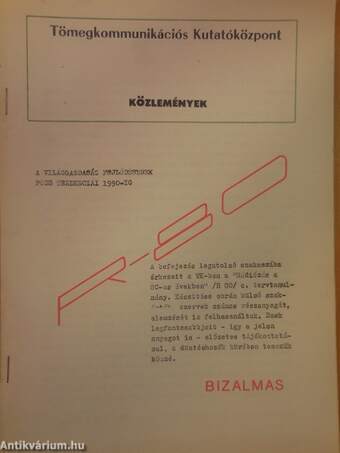 A világgazdaság fejlődésének főbb tendenciái 1990-ig