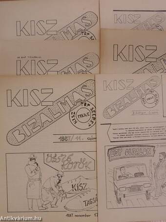 KISZ-bizalmas 1987-1988. (vegyes számok) (6 db)