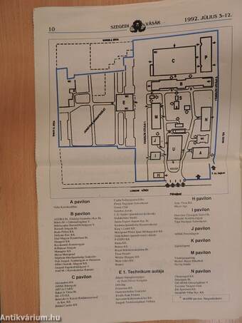 Szegedi Vásár 1992. július 3-12.