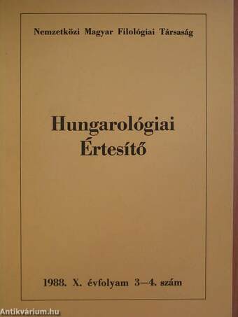 Hungarológiai Értesítő 1988/3-4.