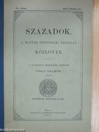 Századok 1871. június