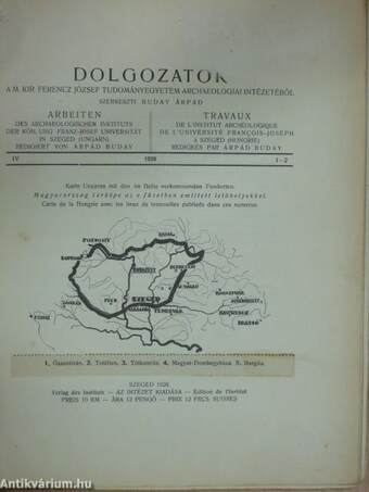 Dolgozatok a M. Kir. Ferencz József Tudományegyetem Archaeologiai Intézetéből 1928. IV/1-2.