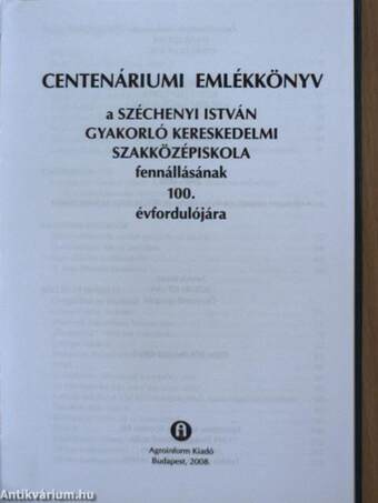 Centenáriumi emlékkönyv