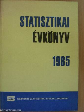 Statisztikai évkönyv 1985