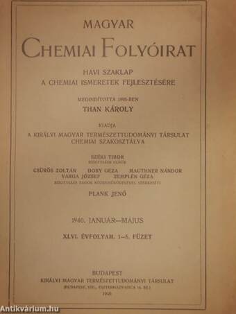 Magyar Chemiai Folyóirat 1940. január-május