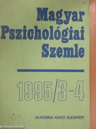 Magyar Pszichológiai Szemle 1995/3-4.