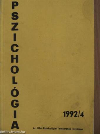 Pszichológia 1992/4.