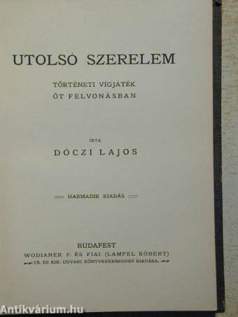 Utolsó szerelem