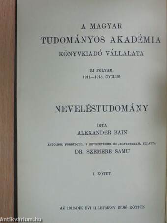 Neveléstudomány I-II.