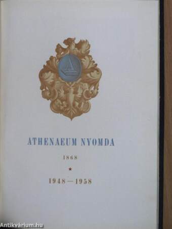 Athenaeum nyomda 1868