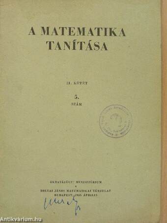 A matematika tanítása 1955. április