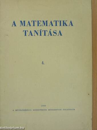A matematika tanítása 1960/4.
