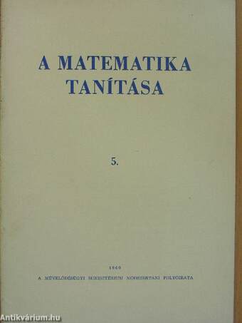 A matematika tanítása 1960/5.