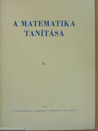 A matematika tanítása 1960/6.