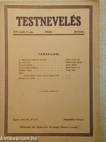 Testnevelés 1942. július