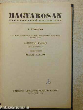 Magyarosan 1936-1937-1938-1939. (nem teljes évfolyamok)