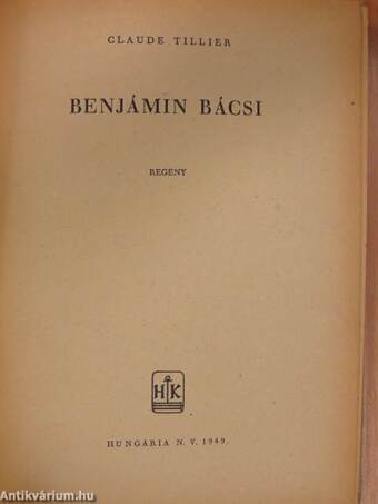 Benjámin bácsi