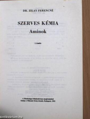 Szerves kémia - Aminok