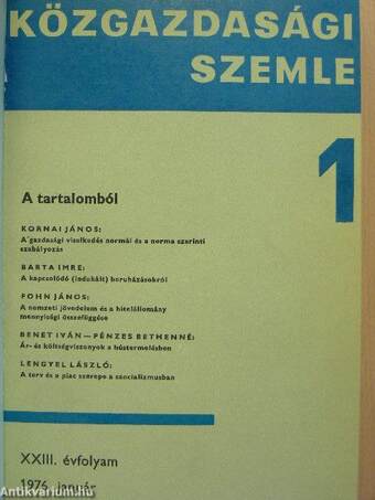 Közgazdasági Szemle 1976. január-december I-II.