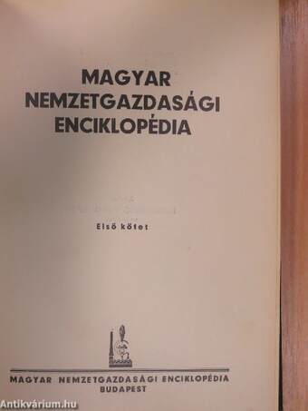 Magyar nemzetgazdasági enciklopédia I-III.