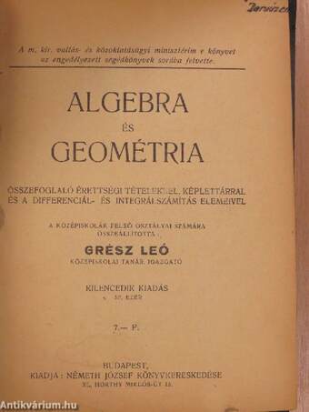 Algebra és geométria