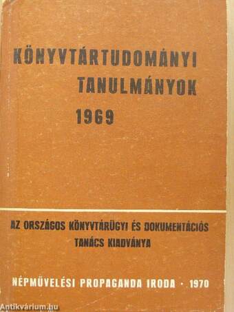 Könyvtártudományi tanulmányok 1969