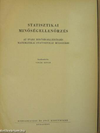 Statisztikai minőségellenőrzés