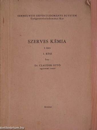 Szerves kémia I/I. (töredék)