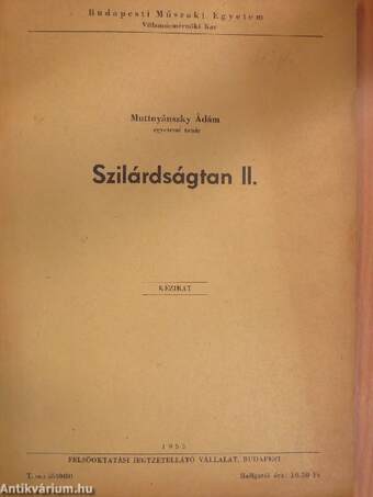 Szilárdságtan II.