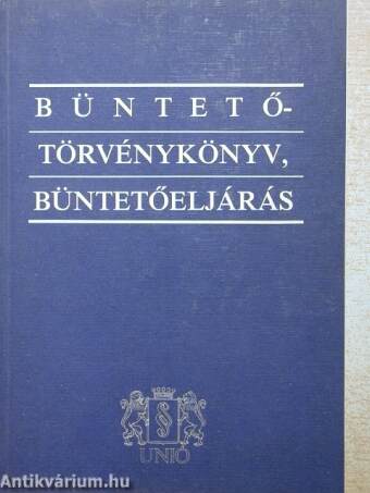 Büntetőtörvénykönyv, büntetőeljárás