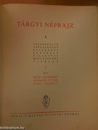 A magyarság néprajza I-IV. (rossz állapotú)