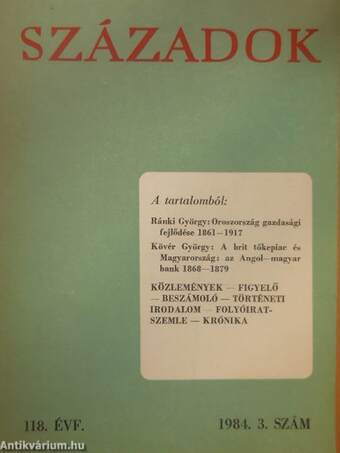 Századok 1984/3.