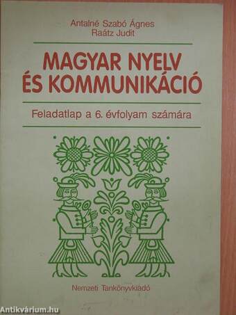 Magyar nyelv és kommunikáció - Feladatlap a 6. évfolyam számára