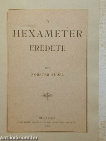 A hexameter eredete