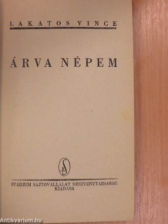 Árva népem