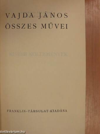 Vajda János összes művei