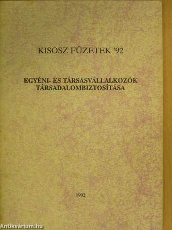 Egyéni- és társasvállalkozók társadalombiztosítása