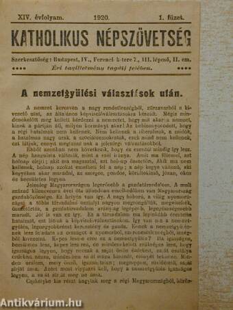 Katholikus Népszövetség 1920. évi 1-3. füzet/A magyar nép hősei/Vasárnapi Könyv 1912. évi 5., 8., 10., 12., 13. füzete