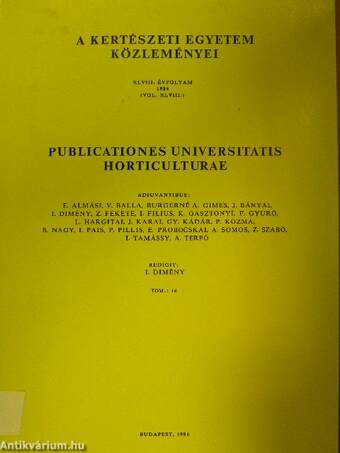 A Kertészeti Egyetem Közleményei 1986/16.