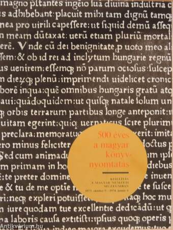 500 éves a magyar könyvnyomtatás