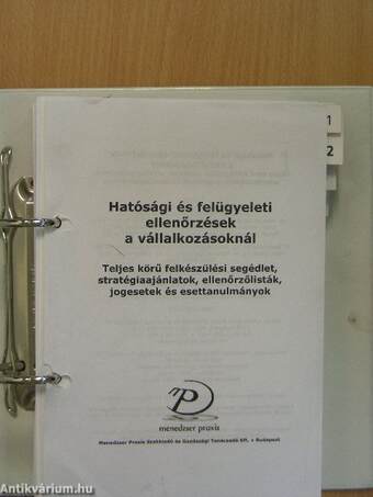 Hatósági és felügyeleti ellenőrzések vállalkozásoknál 1-2. - 3 CD-vel