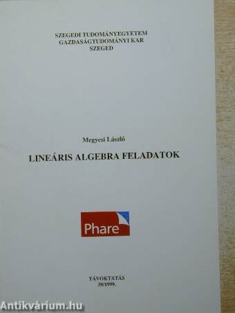 Lineáris algebra feladatok