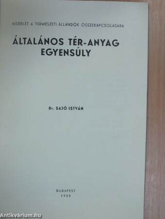 Általános tér-anyag egyensúly